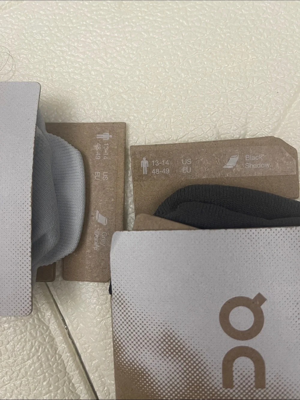 On Running Low Sock Duo - White & Blue and Black & Gray
